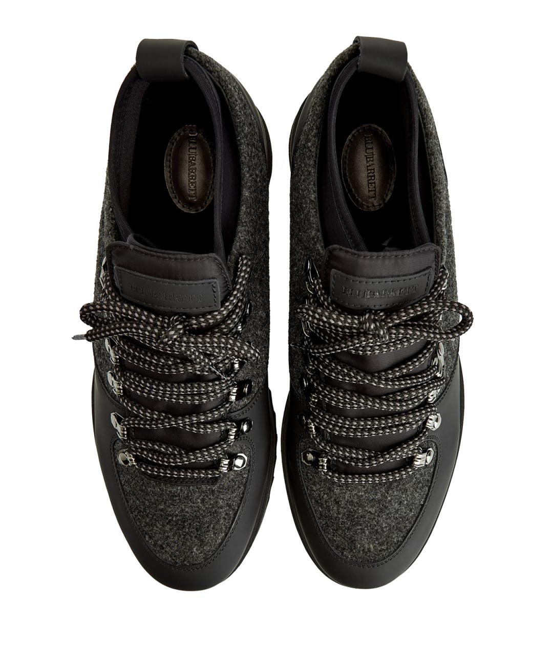 BARRETT Серые кожаные низкие кроссовки / кеды, фото 6