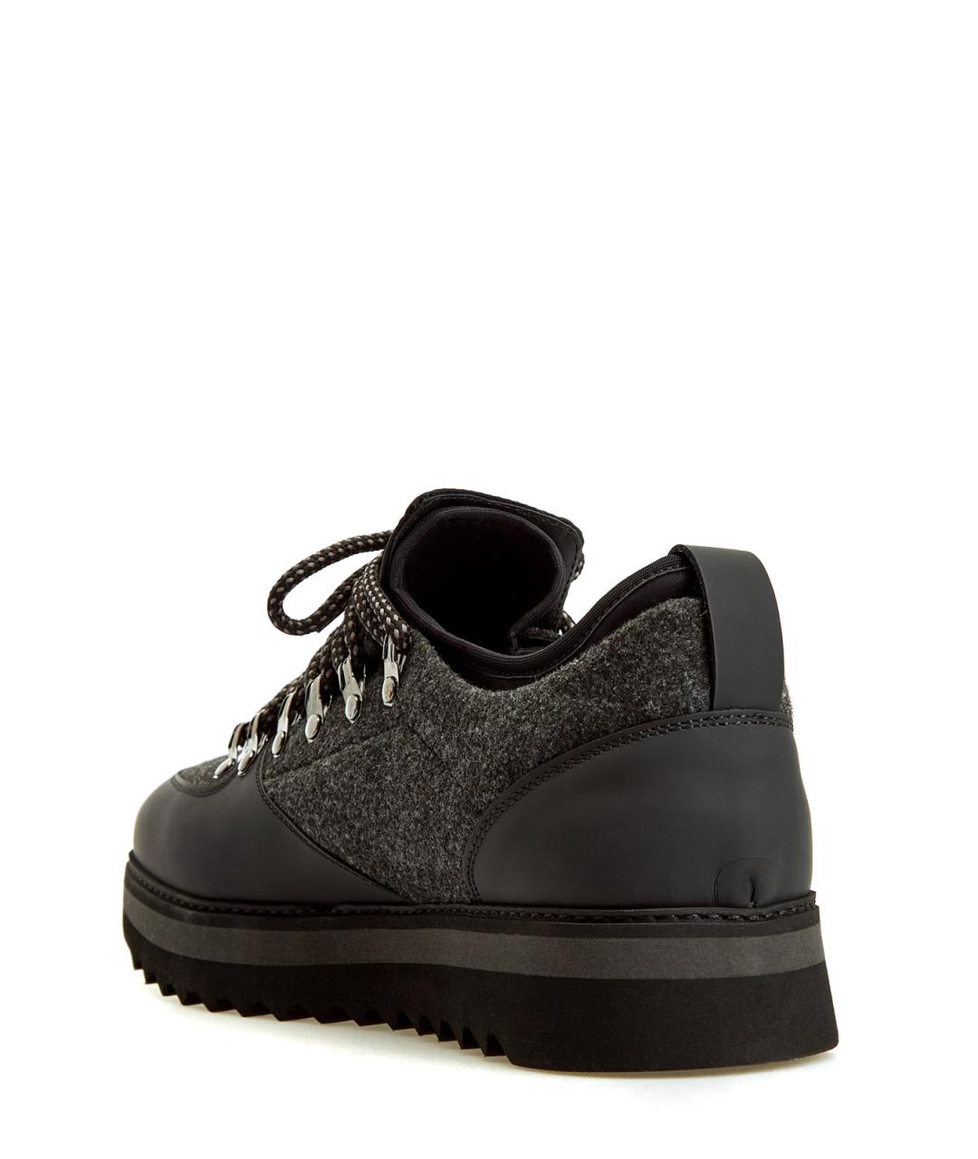 BARRETT Серые кожаные низкие кроссовки / кеды, фото 4