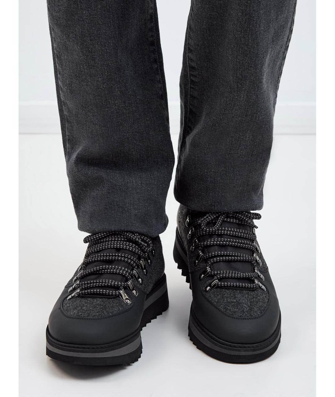 BARRETT Серые кожаные низкие кроссовки / кеды, фото 2