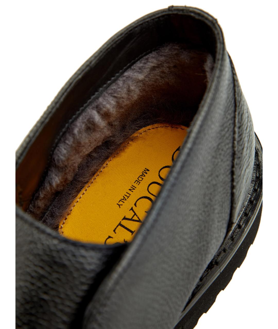 DOUCAL'S Черные кожаные лоферы, фото 7