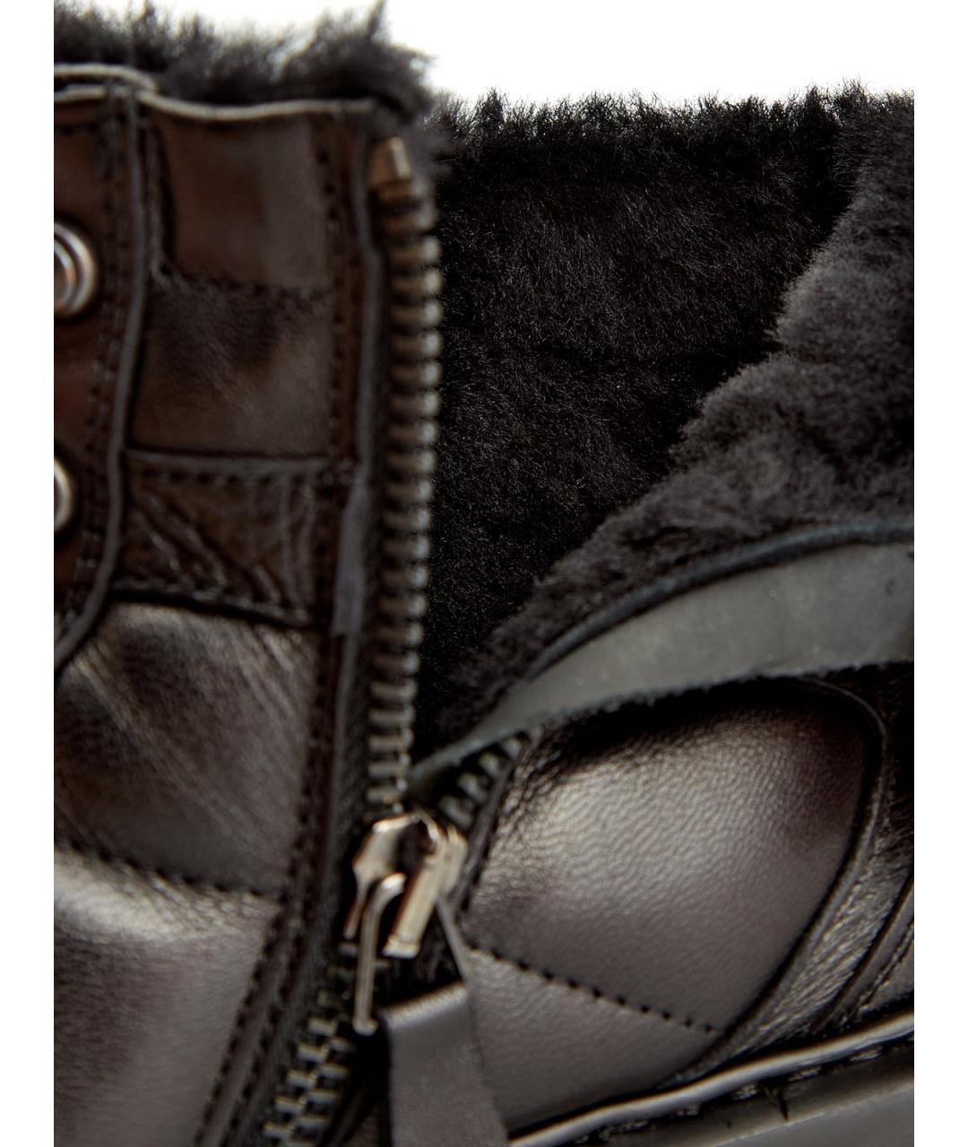 BARRETT Черные кожаные низкие кроссовки / кеды, фото 7