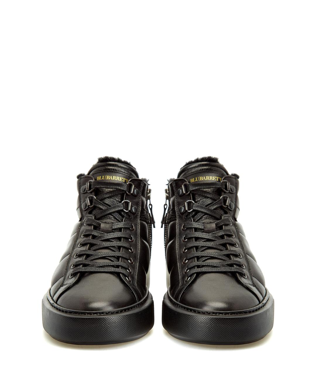 BARRETT Черные кожаные низкие кроссовки / кеды, фото 5