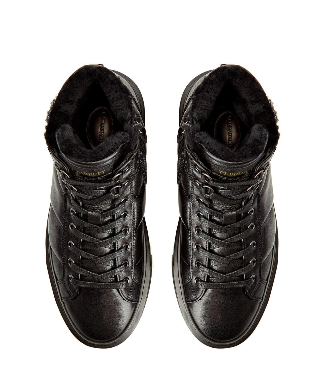 BARRETT Черные кожаные низкие кроссовки / кеды, фото 6