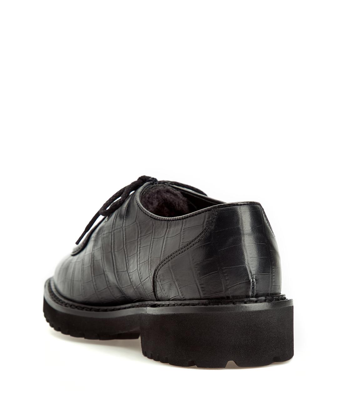 DOUCAL'S Черные кожаные низкие ботинки, фото 4