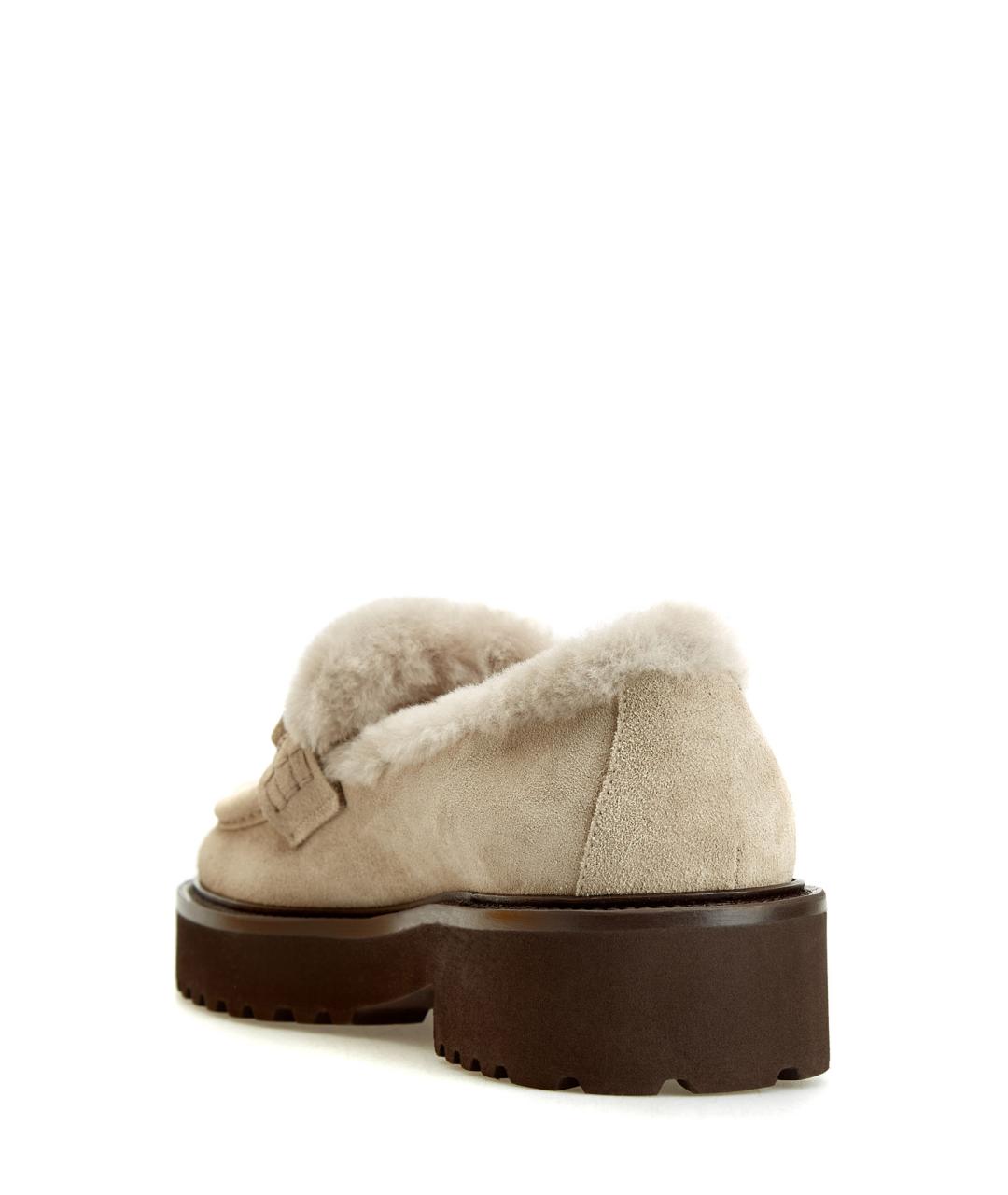 DOUCAL'S Бежевые замшевые лоферы, фото 4