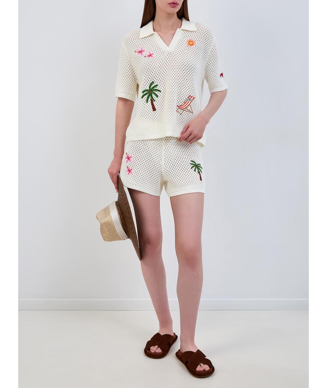 MC2 SAINT BARTH Бежевая ацетатная футболка, фото 2