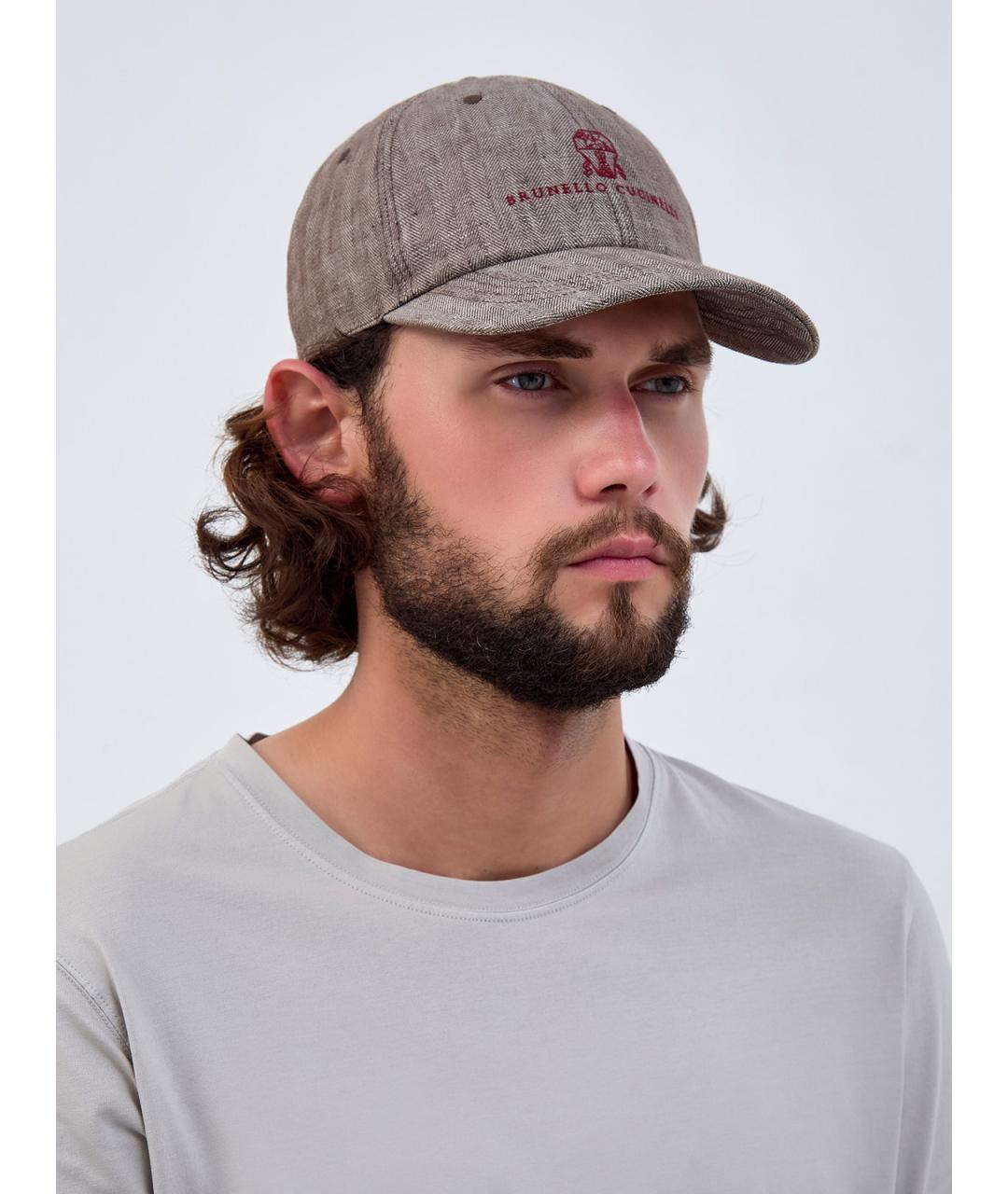 BRUNELLO CUCINELLI Льняная кепка/бейсболка, фото 2
