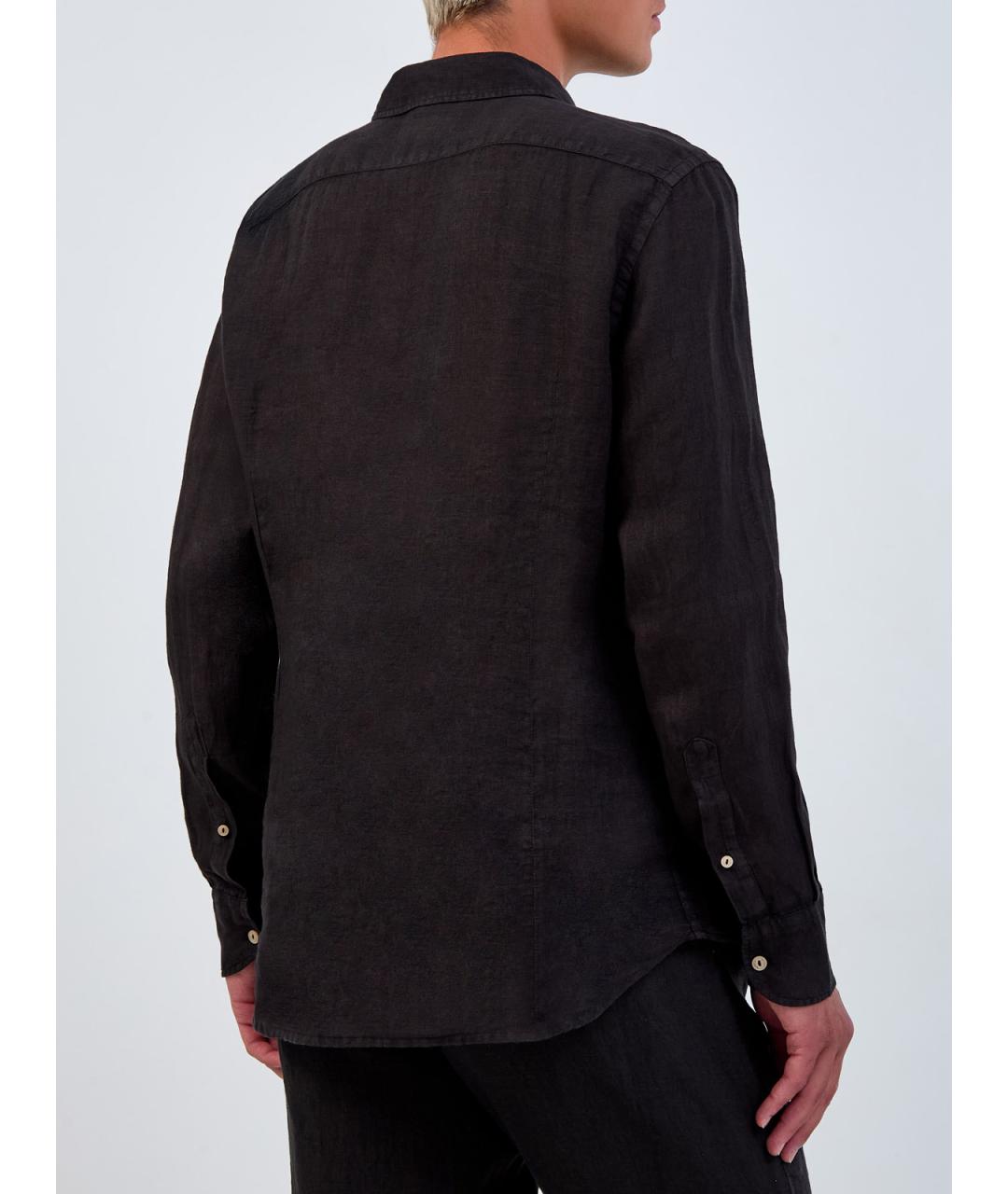 MC2 SAINT BARTH Черная льняная кэжуал рубашка, фото 4