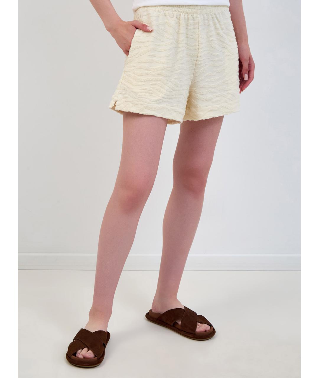 MC2 SAINT BARTH Бежевые полиэстеровые шорты, фото 3