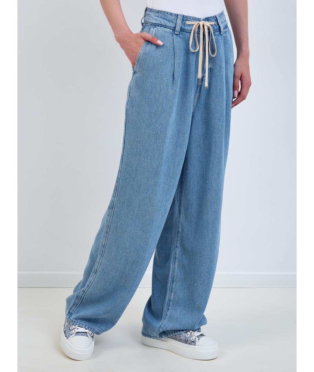 7 FOR ALL MANKIND Голубые прямые джинсы, фото 3