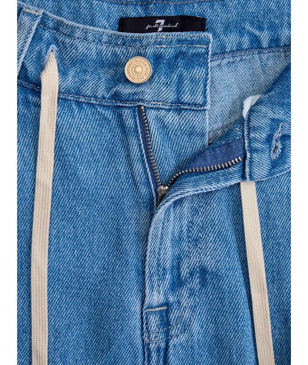 7 FOR ALL MANKIND Голубые прямые джинсы, фото 6