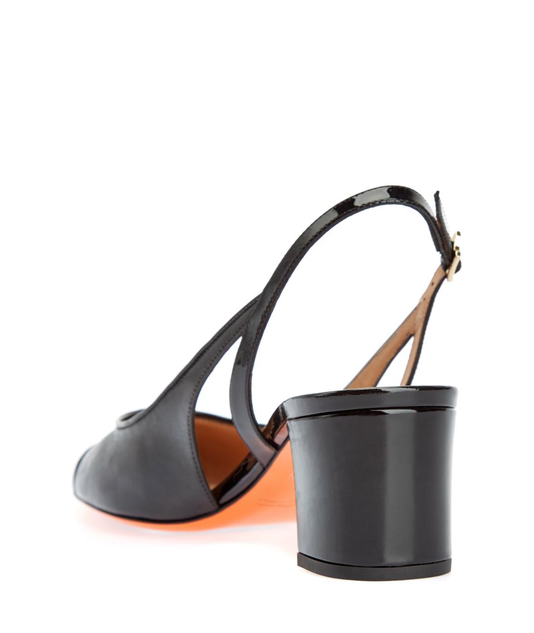 SANTONI Черные кожаные туфли, фото 4