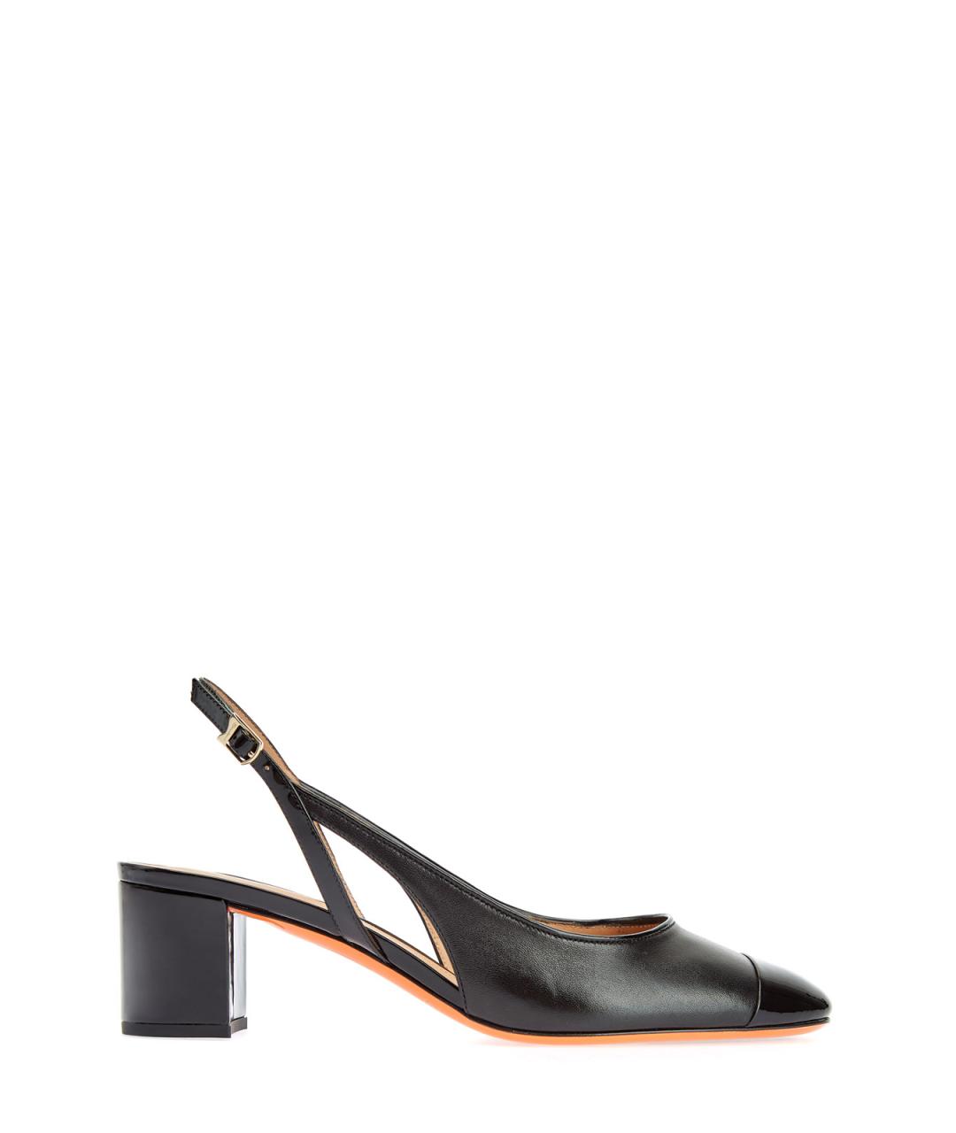 SANTONI Черные кожаные туфли, фото 1