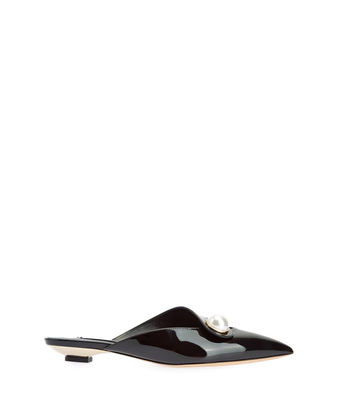 CASADEI Черные мюли из лакированной кожи, фото 6