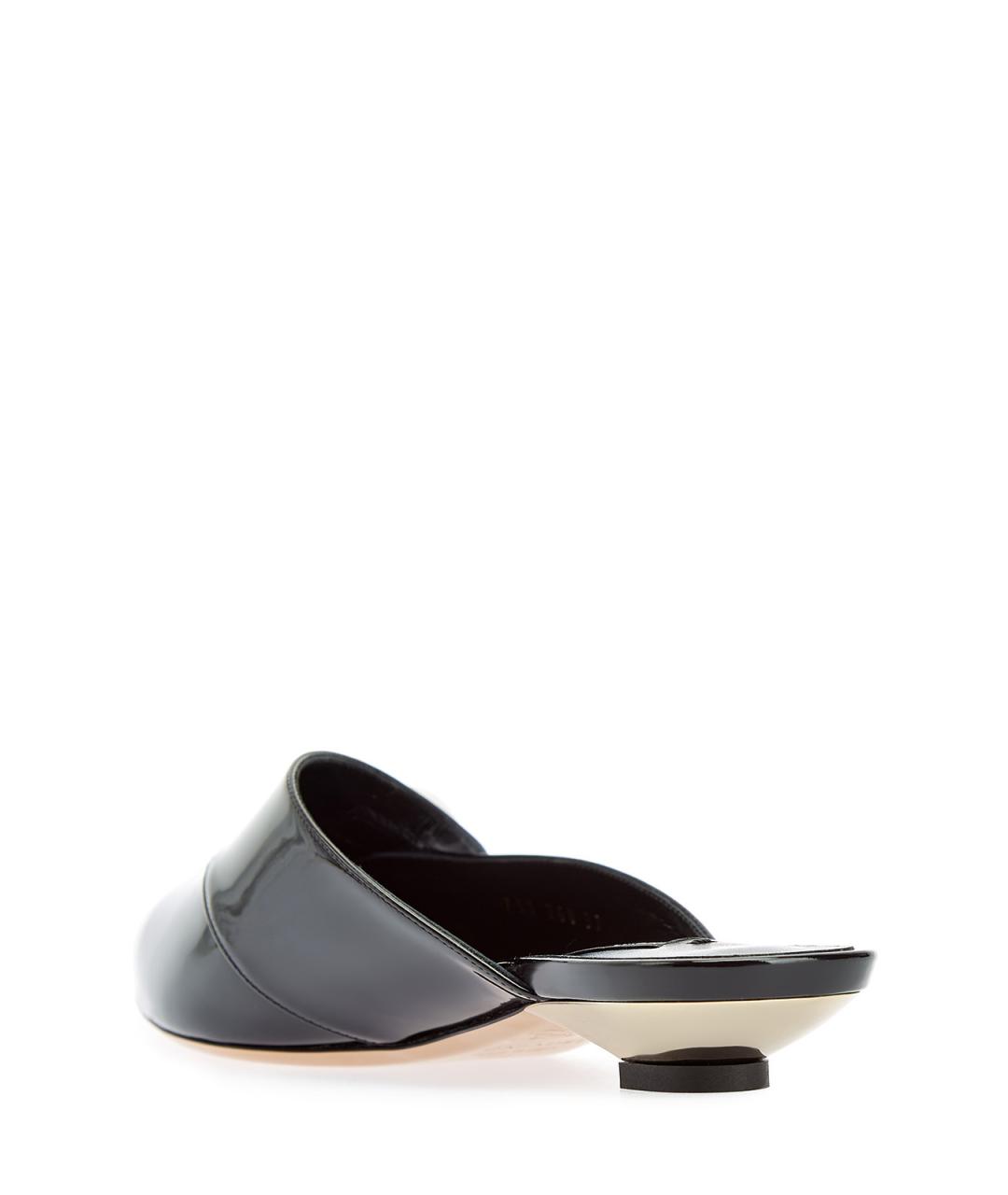 CASADEI Черные мюли из лакированной кожи, фото 1
