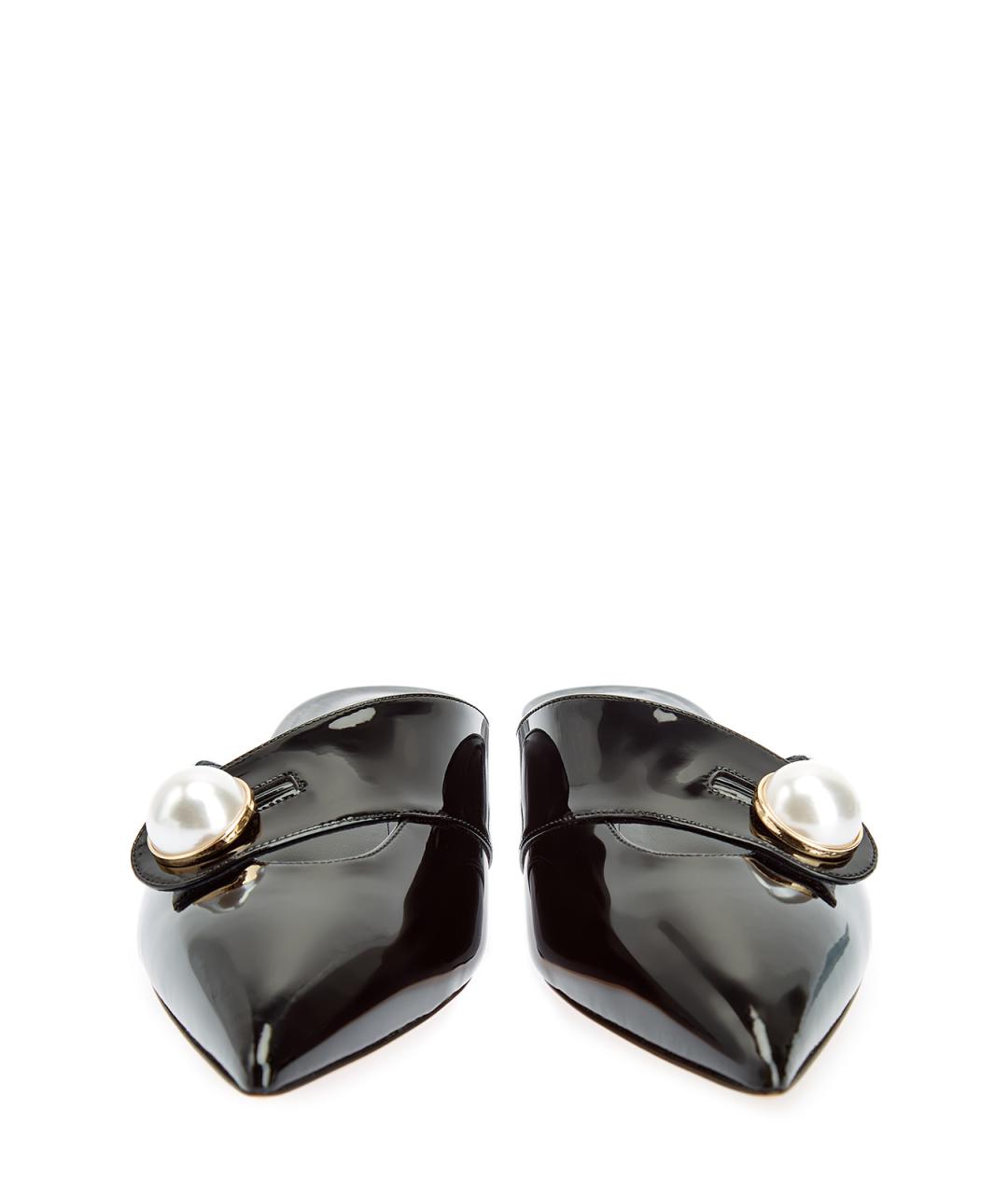 CASADEI Черные мюли из лакированной кожи, фото 2