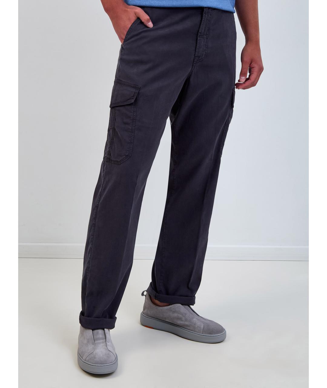 CANALI Синие повседневные брюки, фото 3