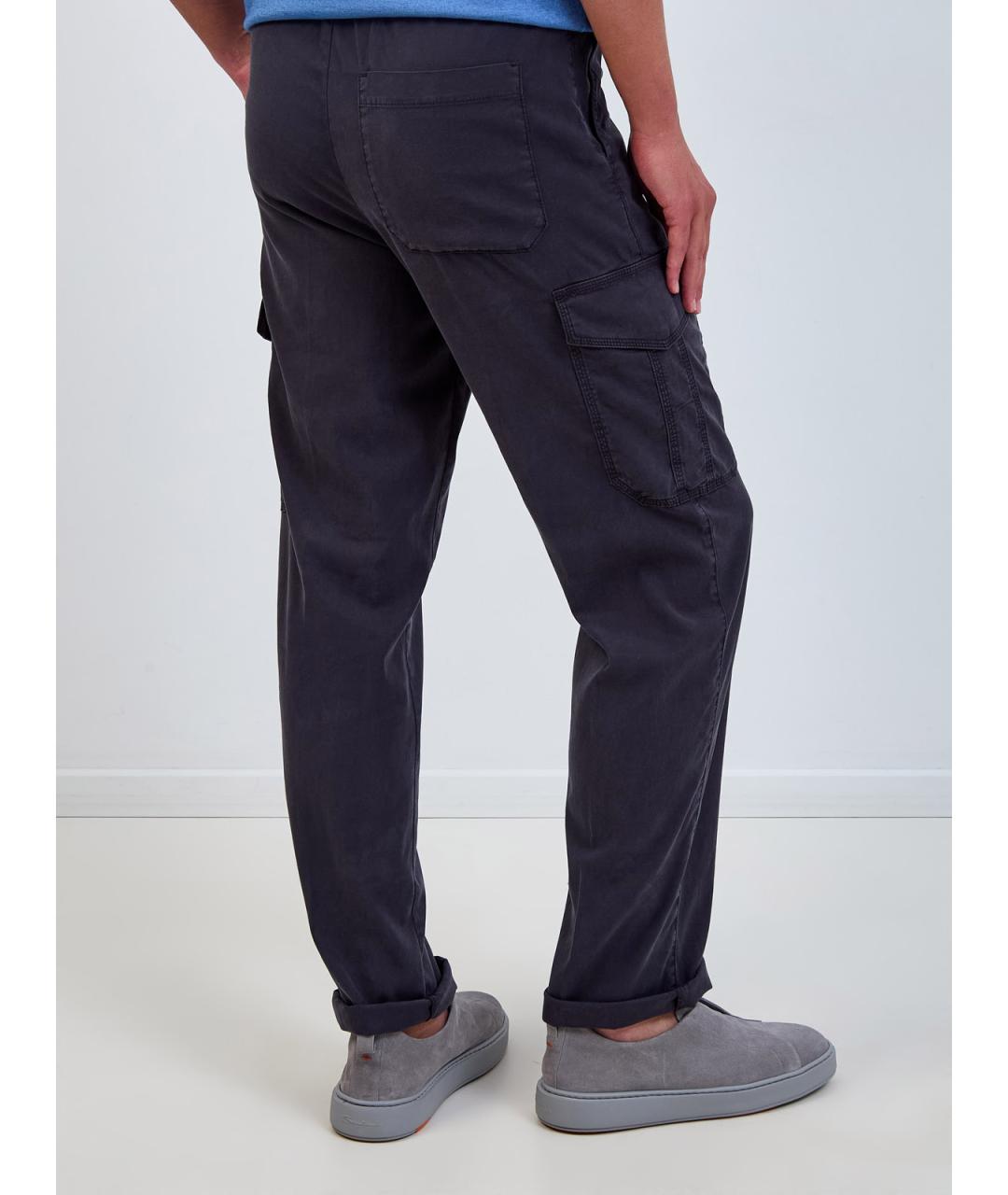 CANALI Синие повседневные брюки, фото 4