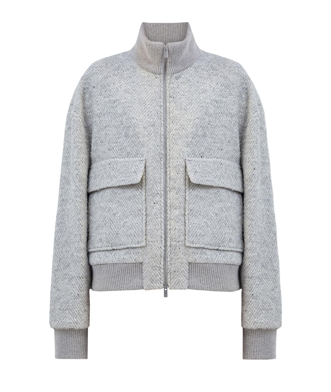 PESERICO Серая шерстяная куртка, фото 1