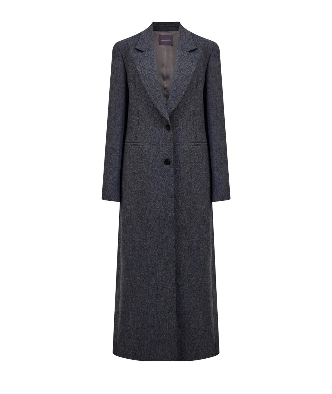 LORENA ANTONIAZZI Серое шерстяное пальто, фото 1