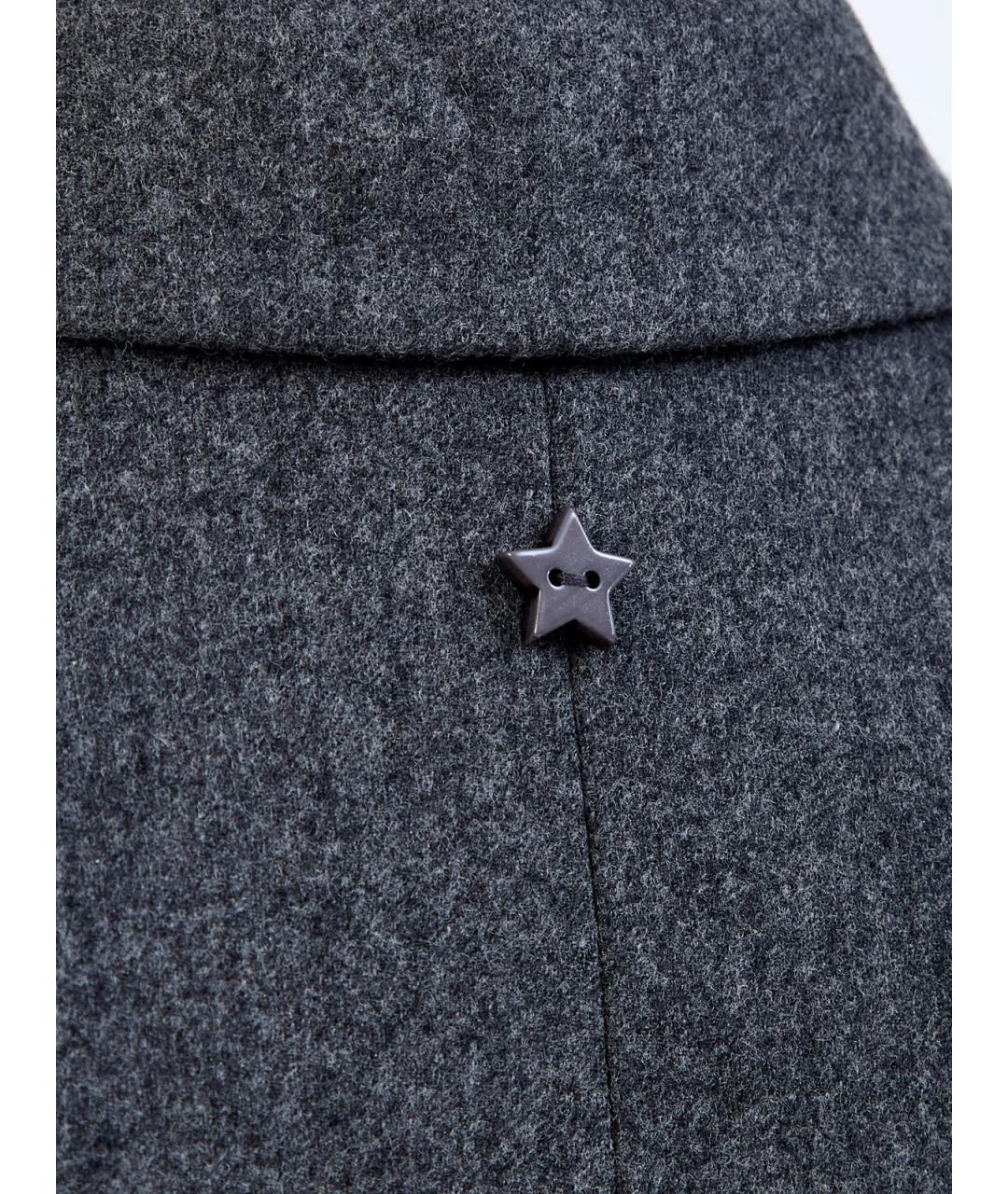 LORENA ANTONIAZZI Серое шерстяное пальто, фото 5