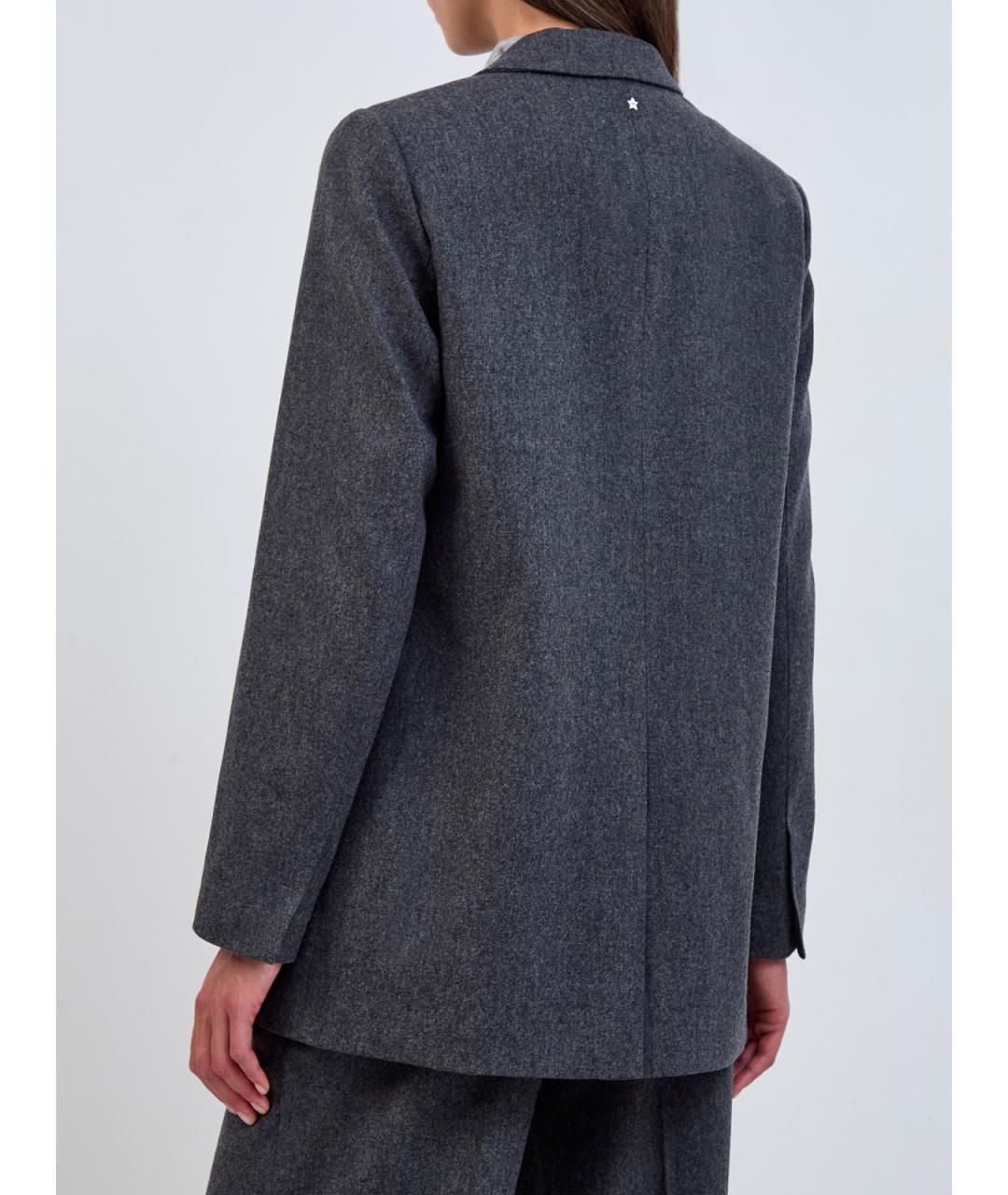LORENA ANTONIAZZI Серый шерстяной жакет/пиджак, фото 4
