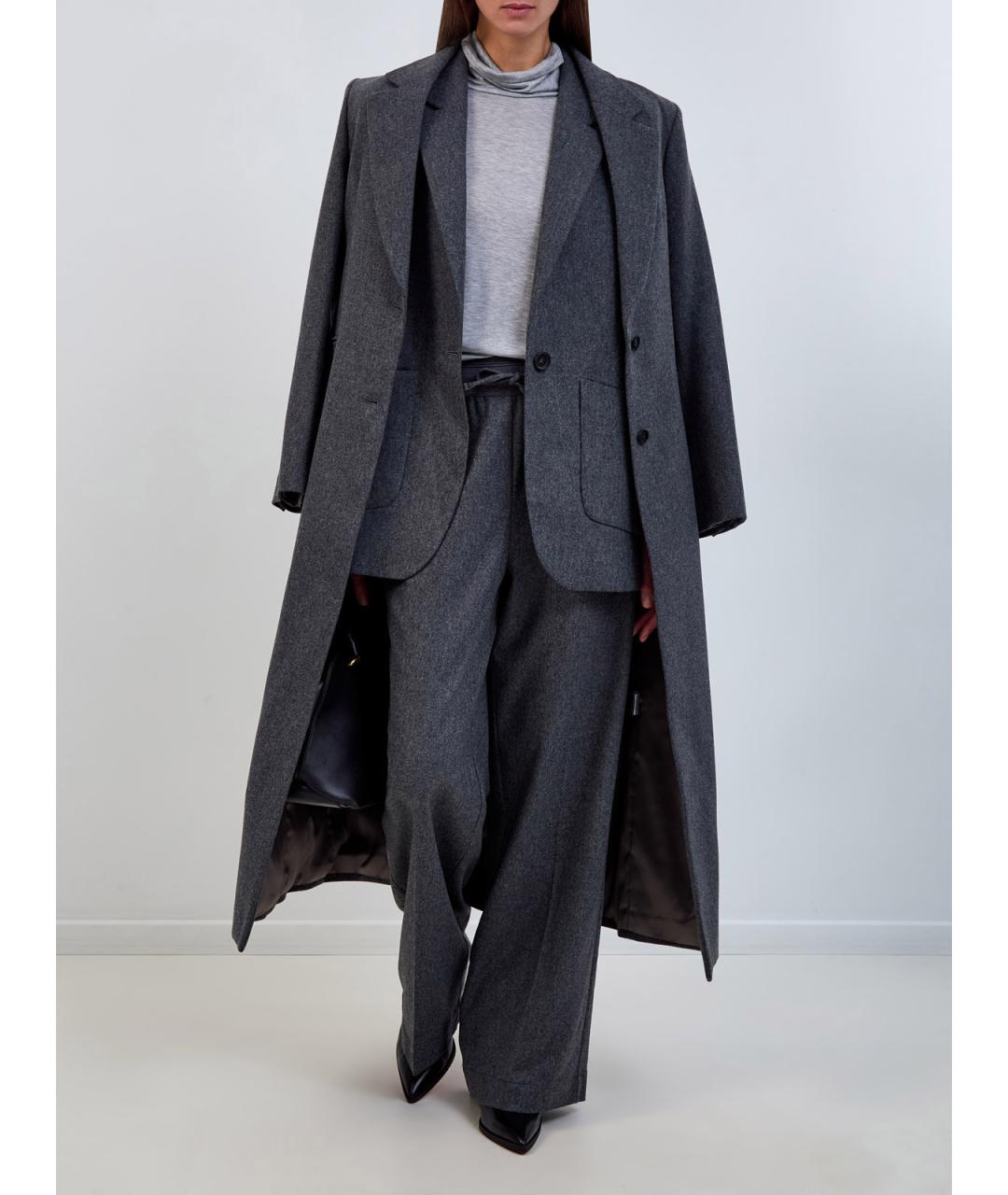 LORENA ANTONIAZZI Серый шерстяной жакет/пиджак, фото 2