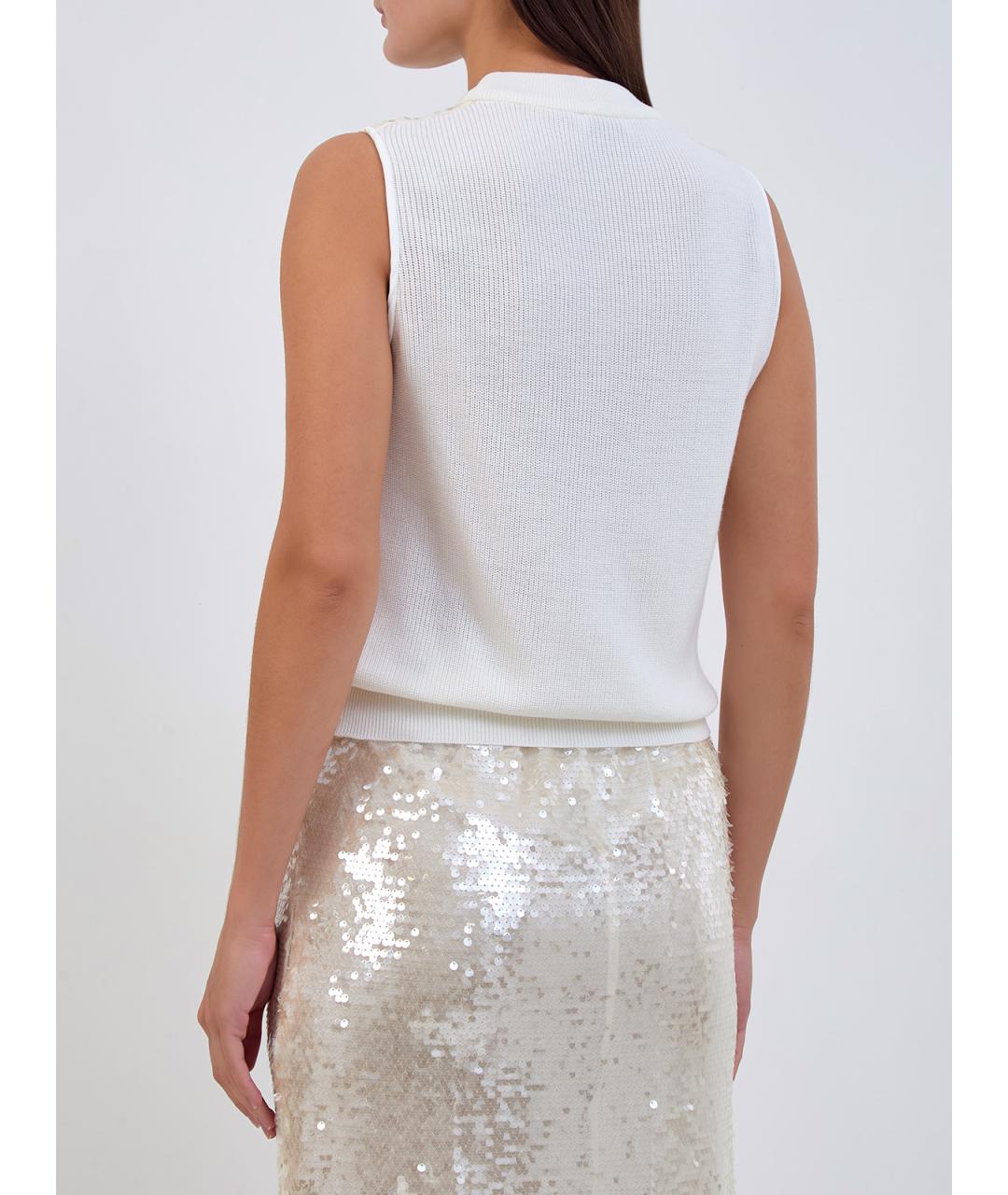 PESERICO Бежевая полиэстеровая майка, фото 4