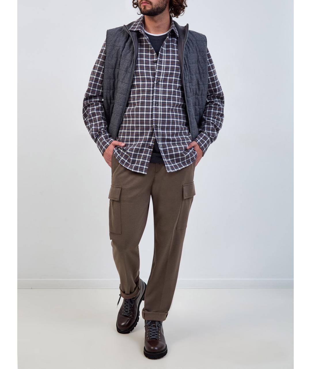 PESERICO Серая хлопковая футболка, фото 2