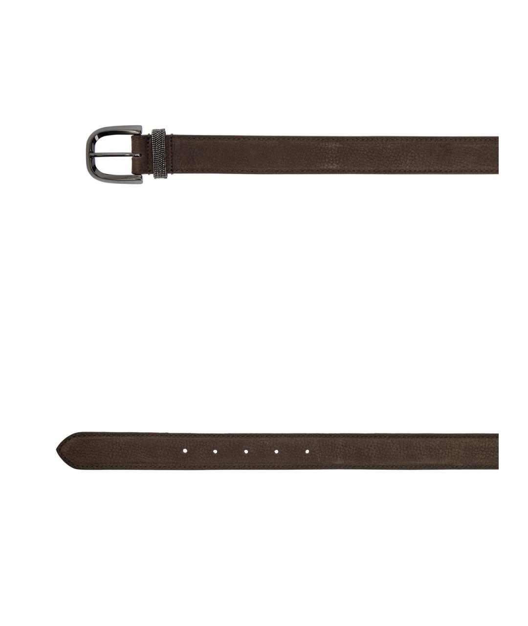 PESERICO Коричневый кожаный ремень, фото 3