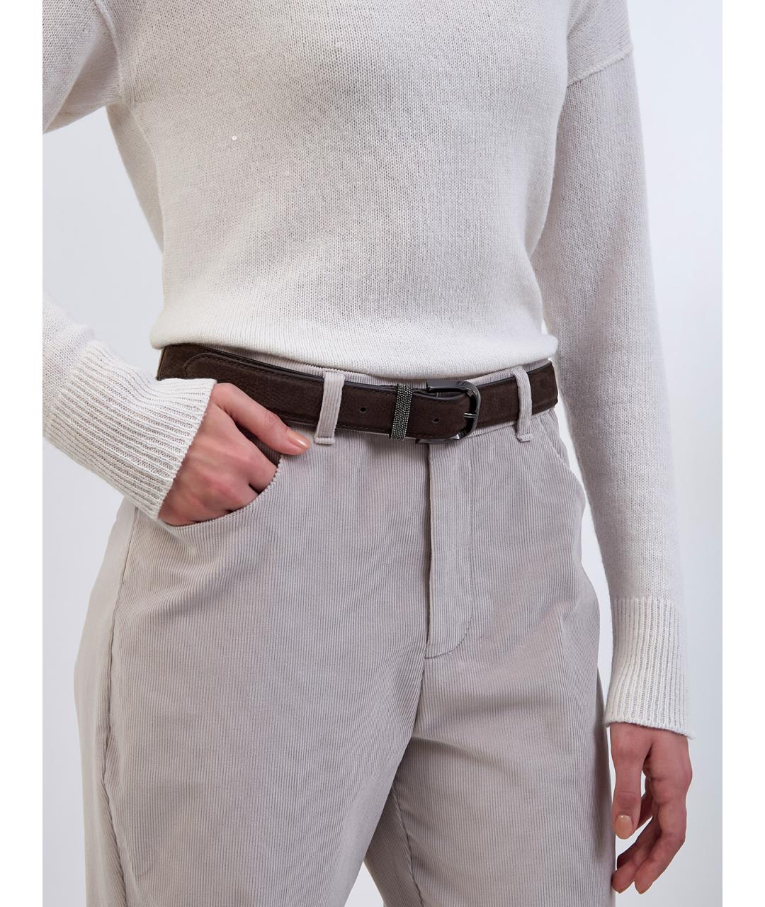 PESERICO Коричневый кожаный ремень, фото 2