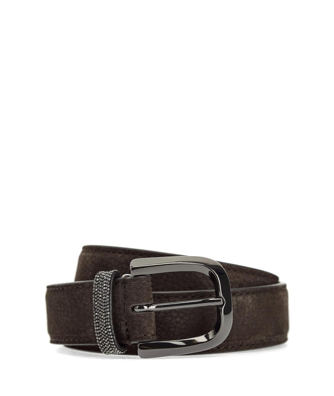 PESERICO Коричневый кожаный ремень, фото 1