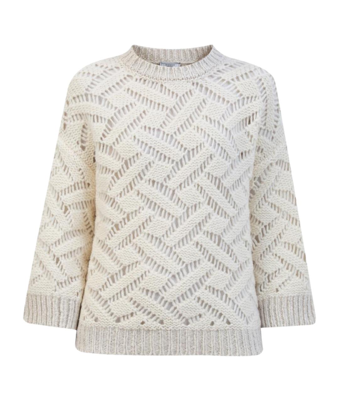 PESERICO Бежевый шерстяной джемпер / свитер, фото 1