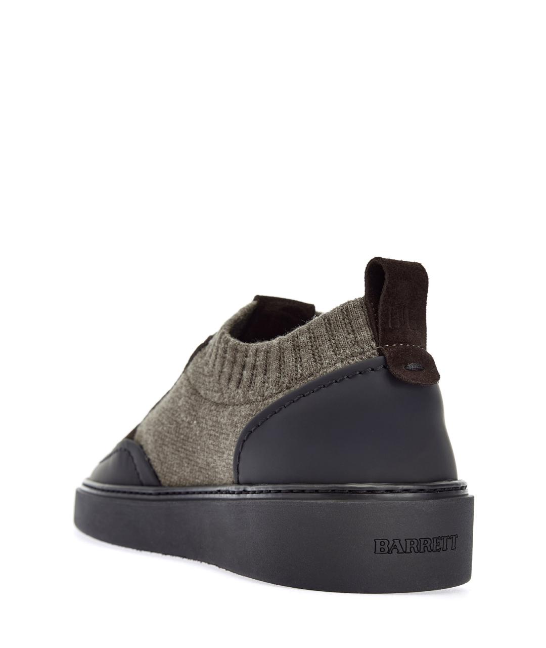 BARRETT Коричневые текстильные низкие кроссовки / кеды, фото 4