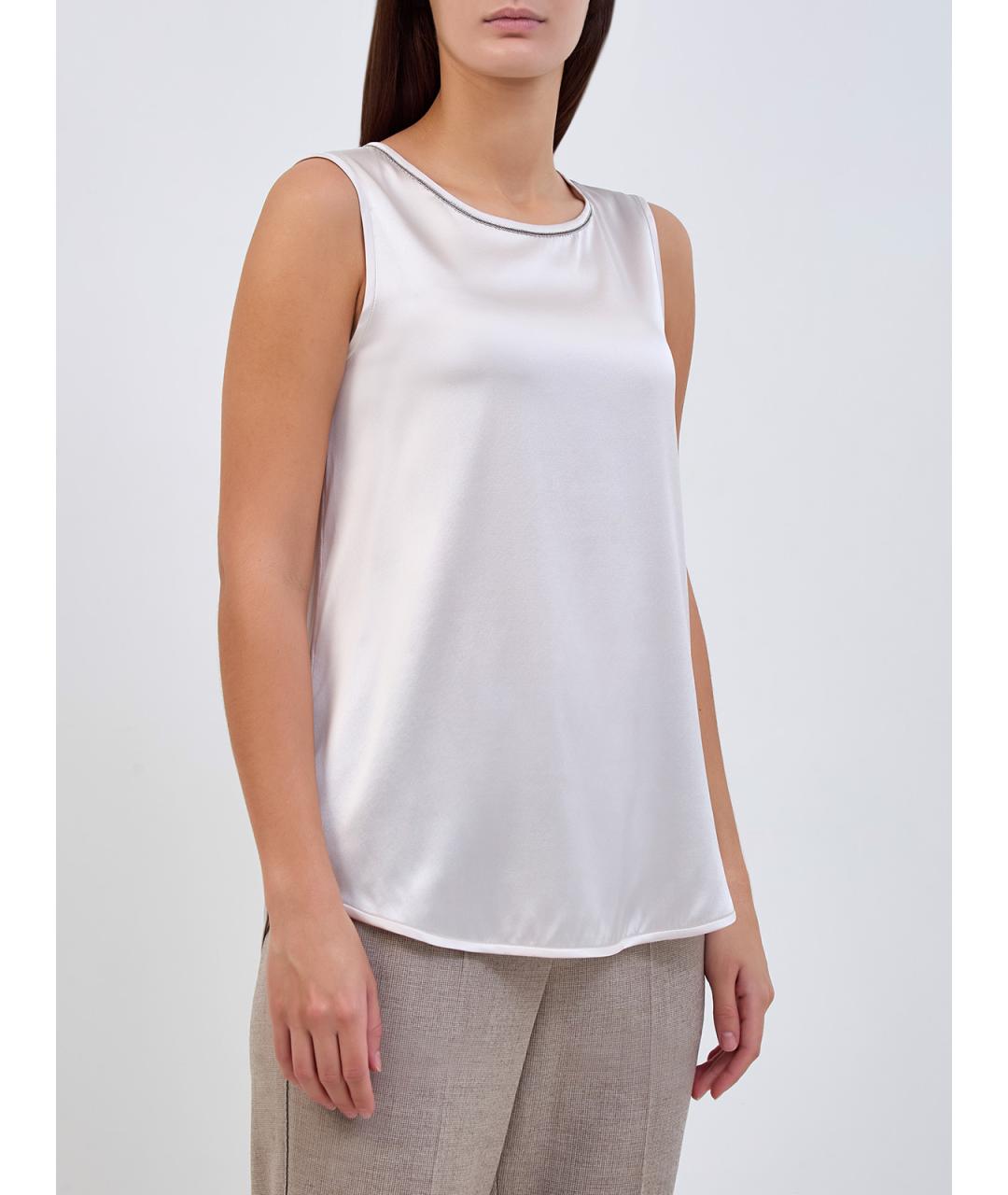 PESERICO Бежевая шелковая блузы, фото 3