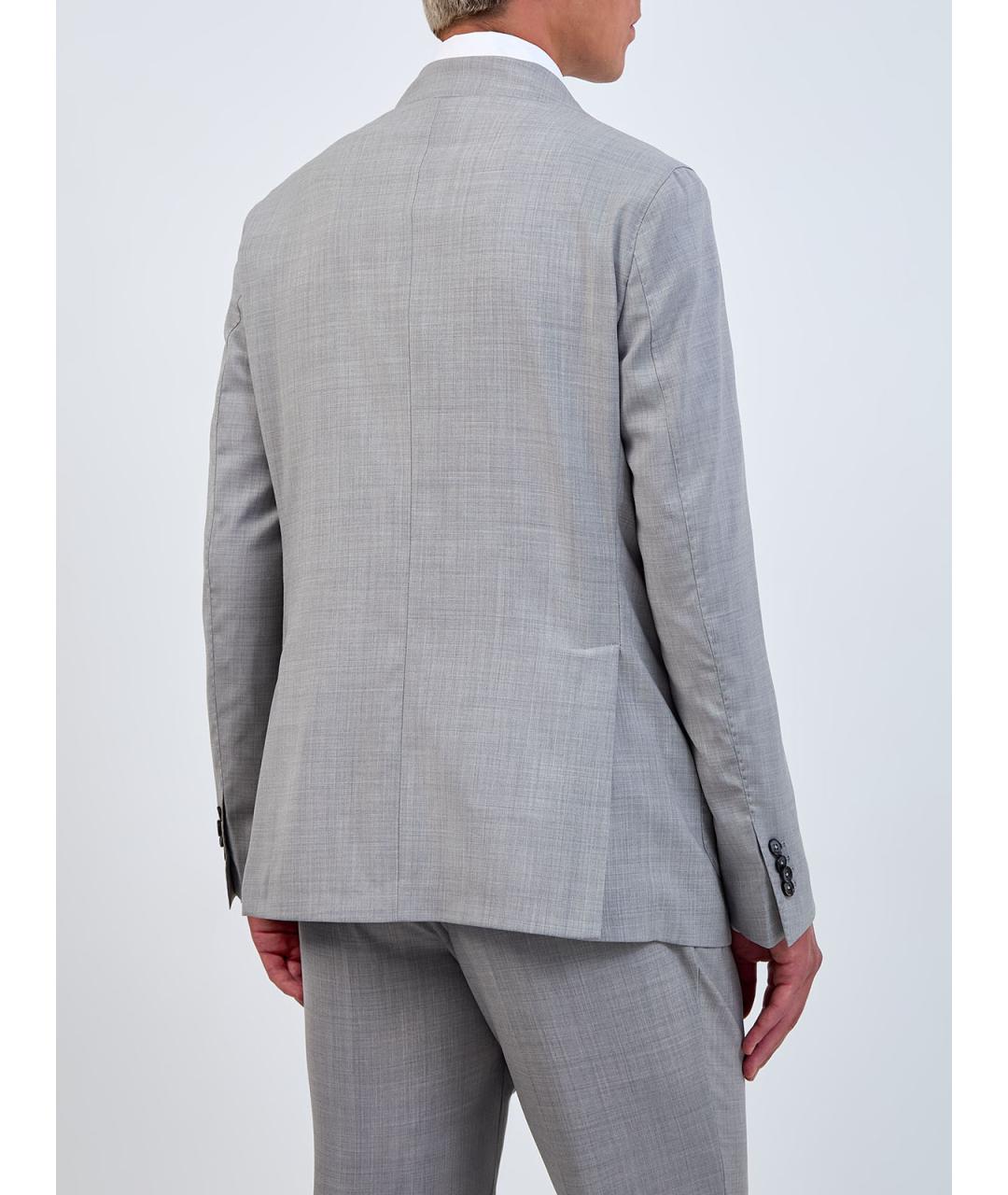 L.B.M. 1911 Серый шерстяной пиджак, фото 4