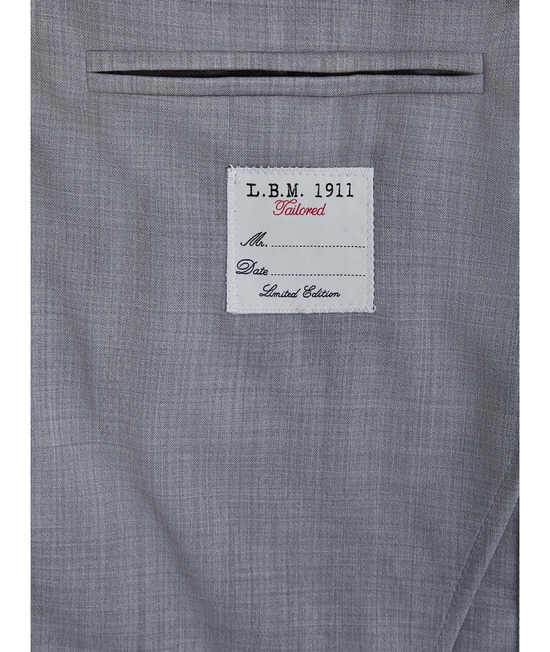 L.B.M. 1911 Серый шерстяной пиджак, фото 7