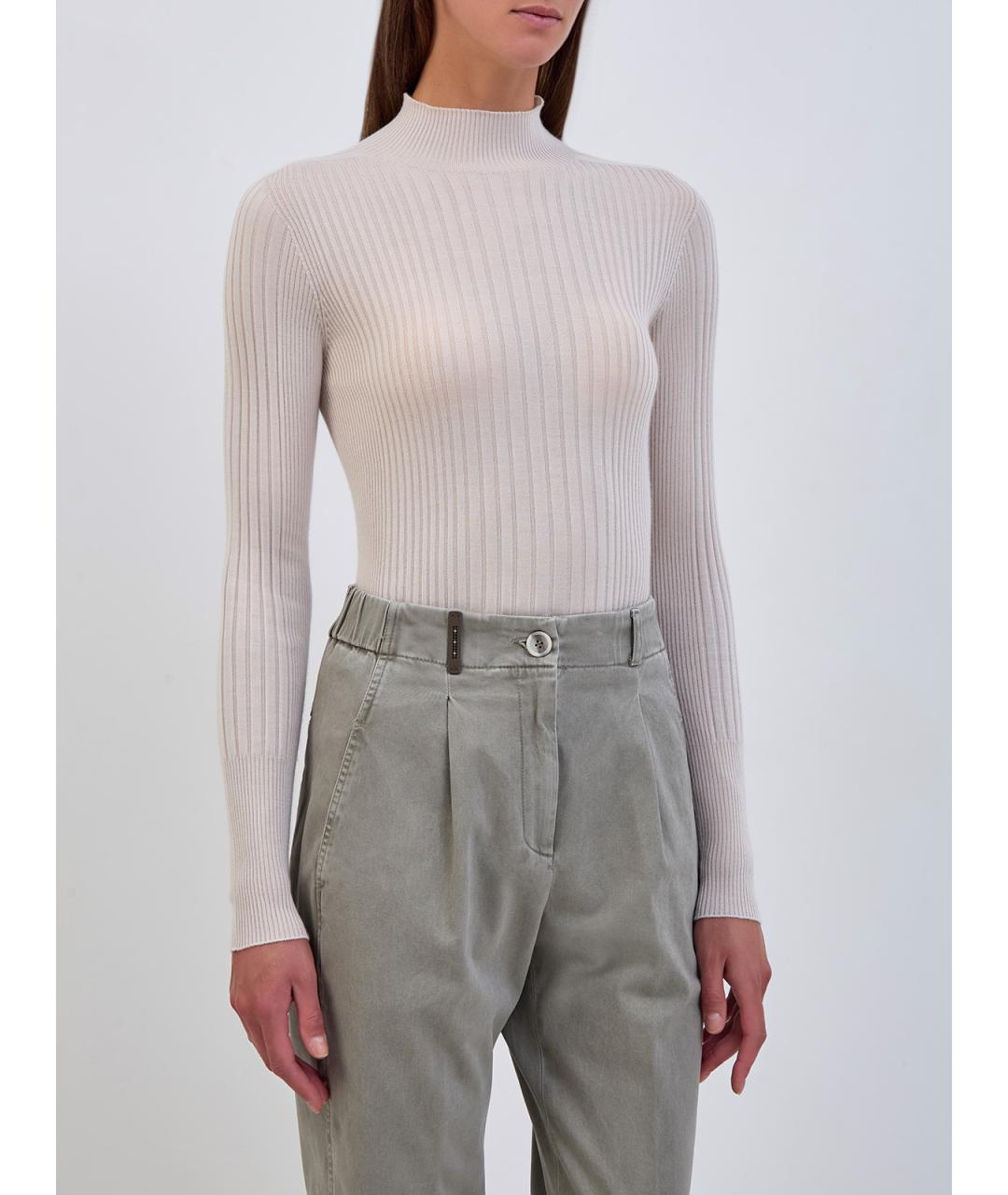 PESERICO Бежевая кашемировая водолазка, фото 3