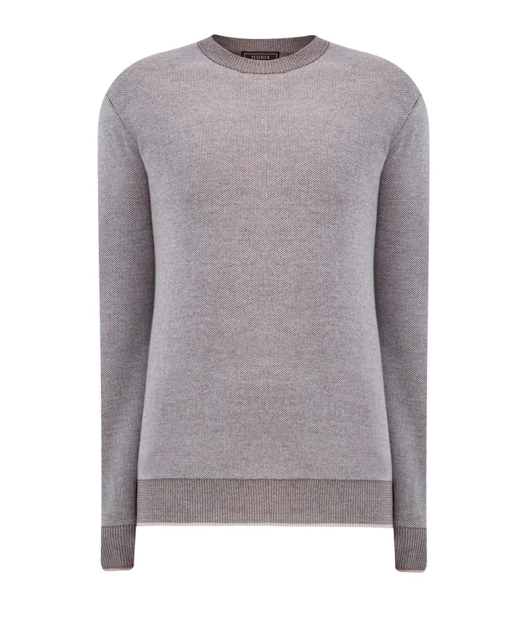 PESERICO Коричневый шерстяной джемпер / свитер, фото 1