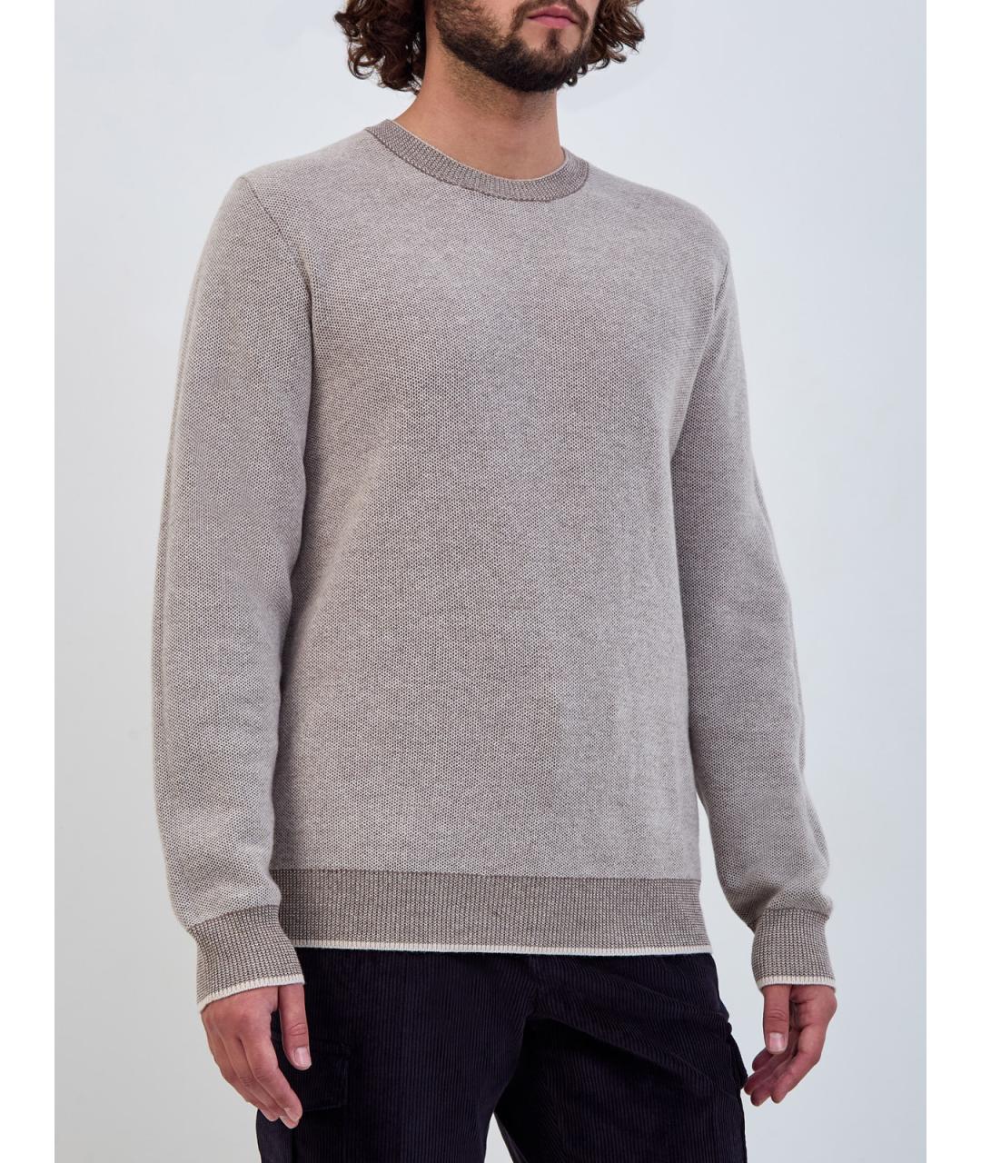 PESERICO Коричневый шерстяной джемпер / свитер, фото 3