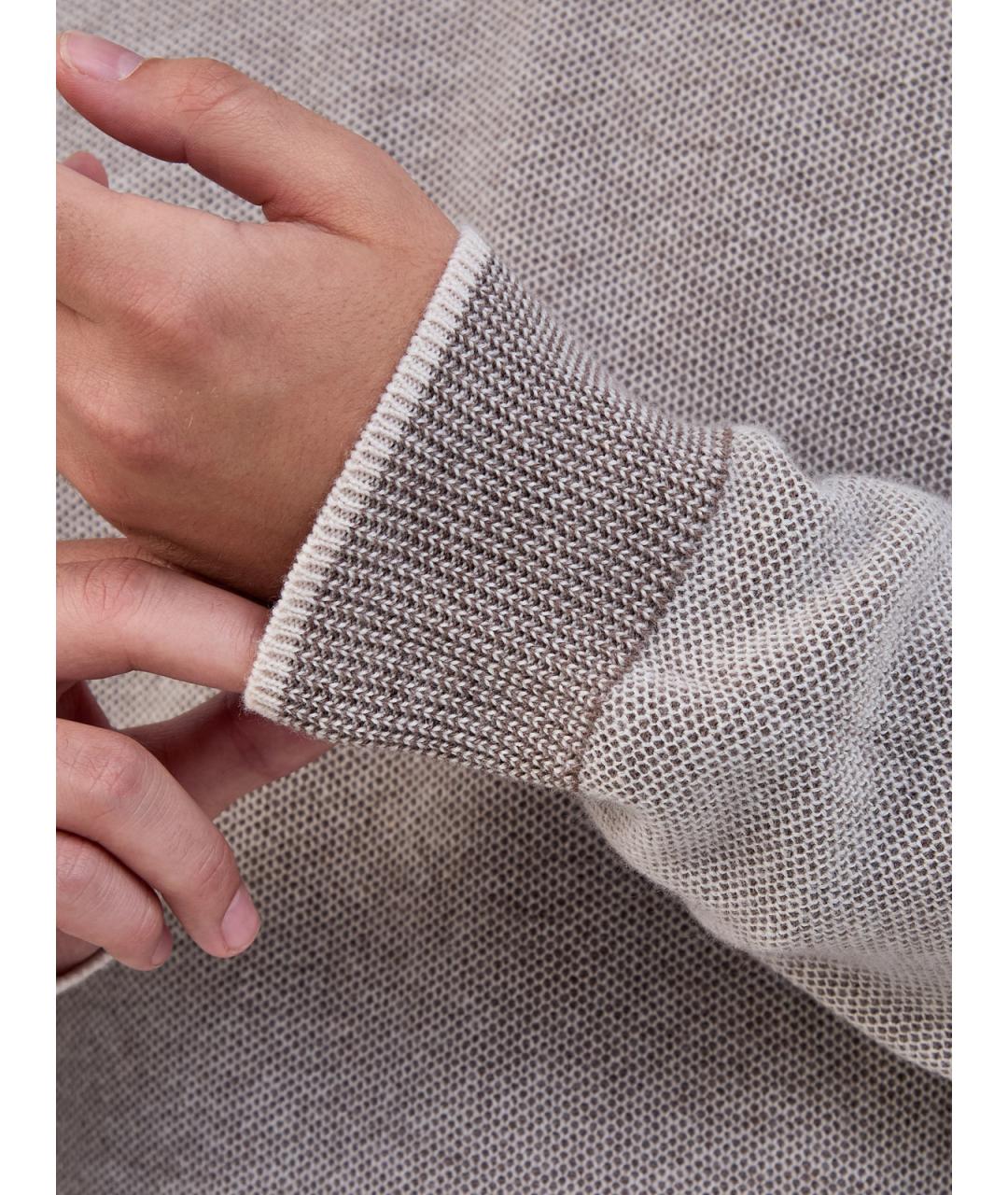 PESERICO Коричневый шерстяной джемпер / свитер, фото 5