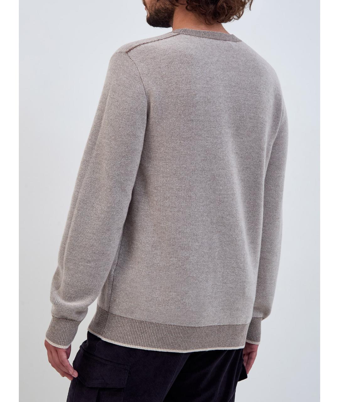 PESERICO Коричневый шерстяной джемпер / свитер, фото 4