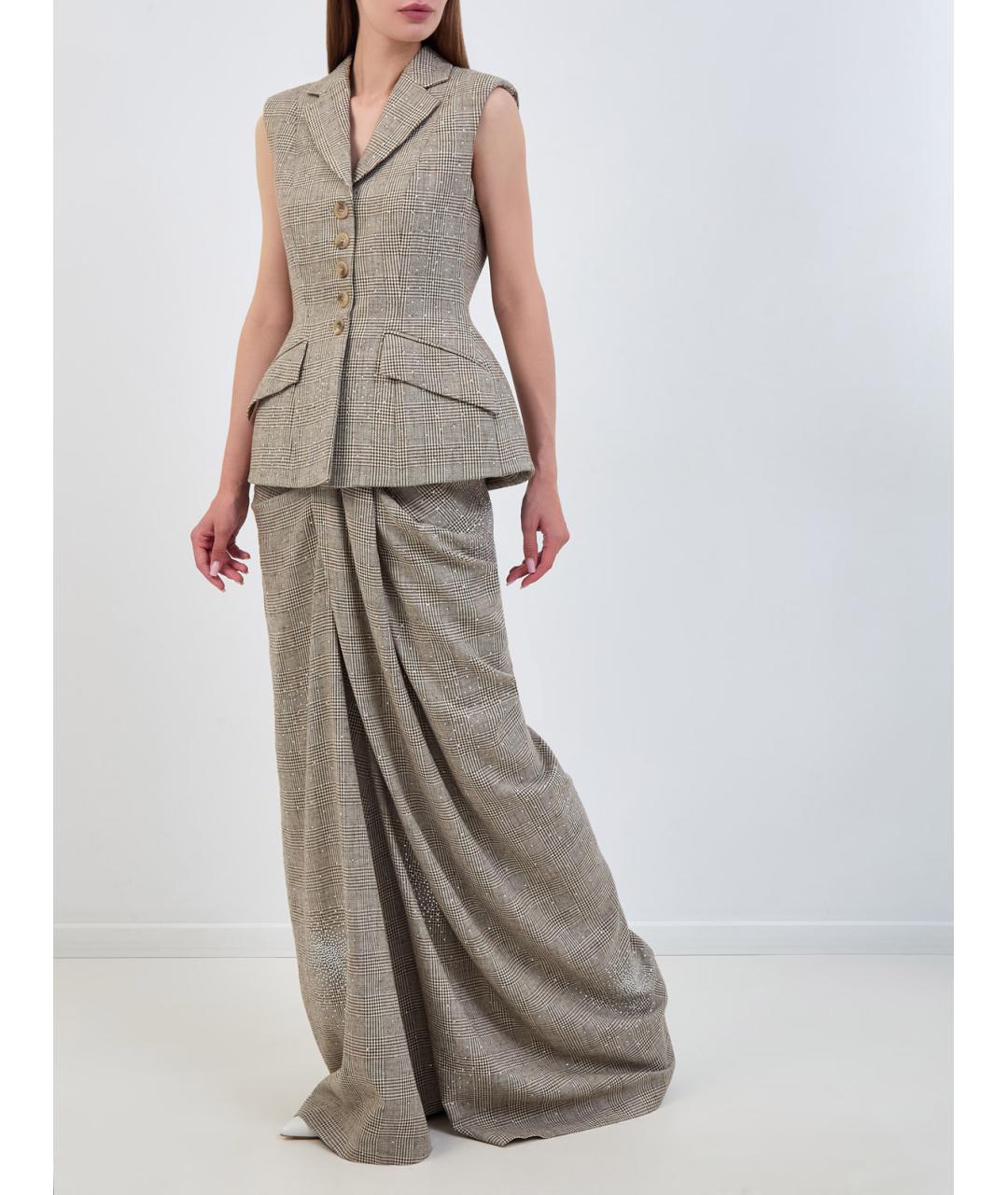 GIUSEPPE DI MORABITO Бежевый хлопковый жилет, фото 2