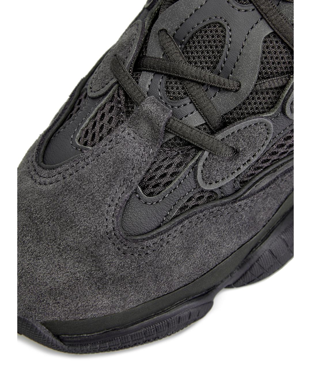 YEEZY Черные замшевые низкие кроссовки / кеды, фото 5