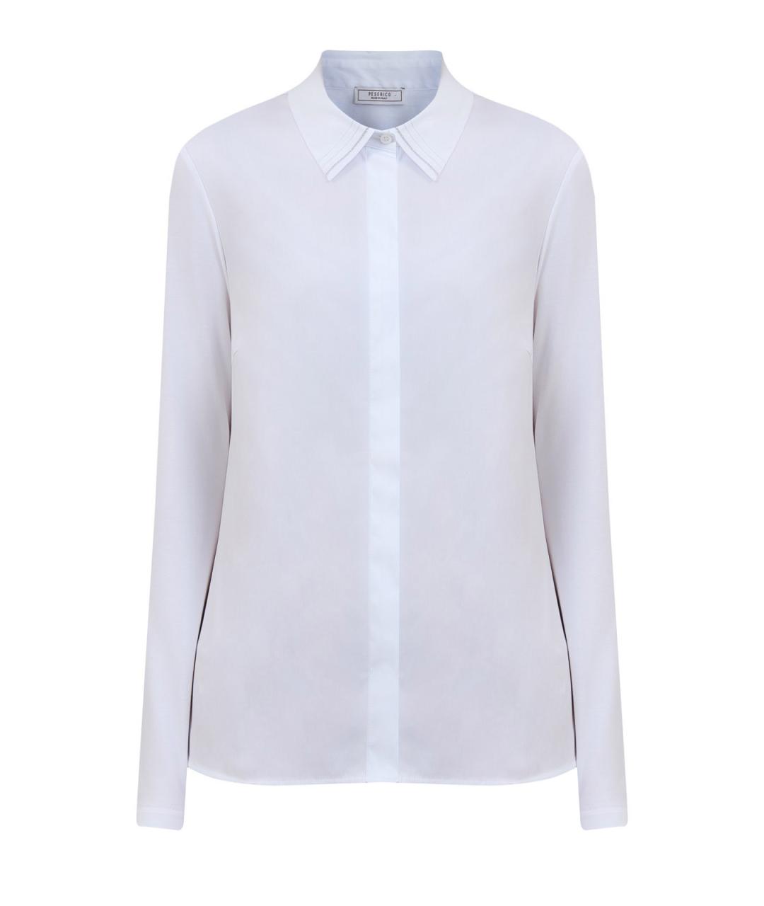 PESERICO Белая хлопковая рубашка, фото 1