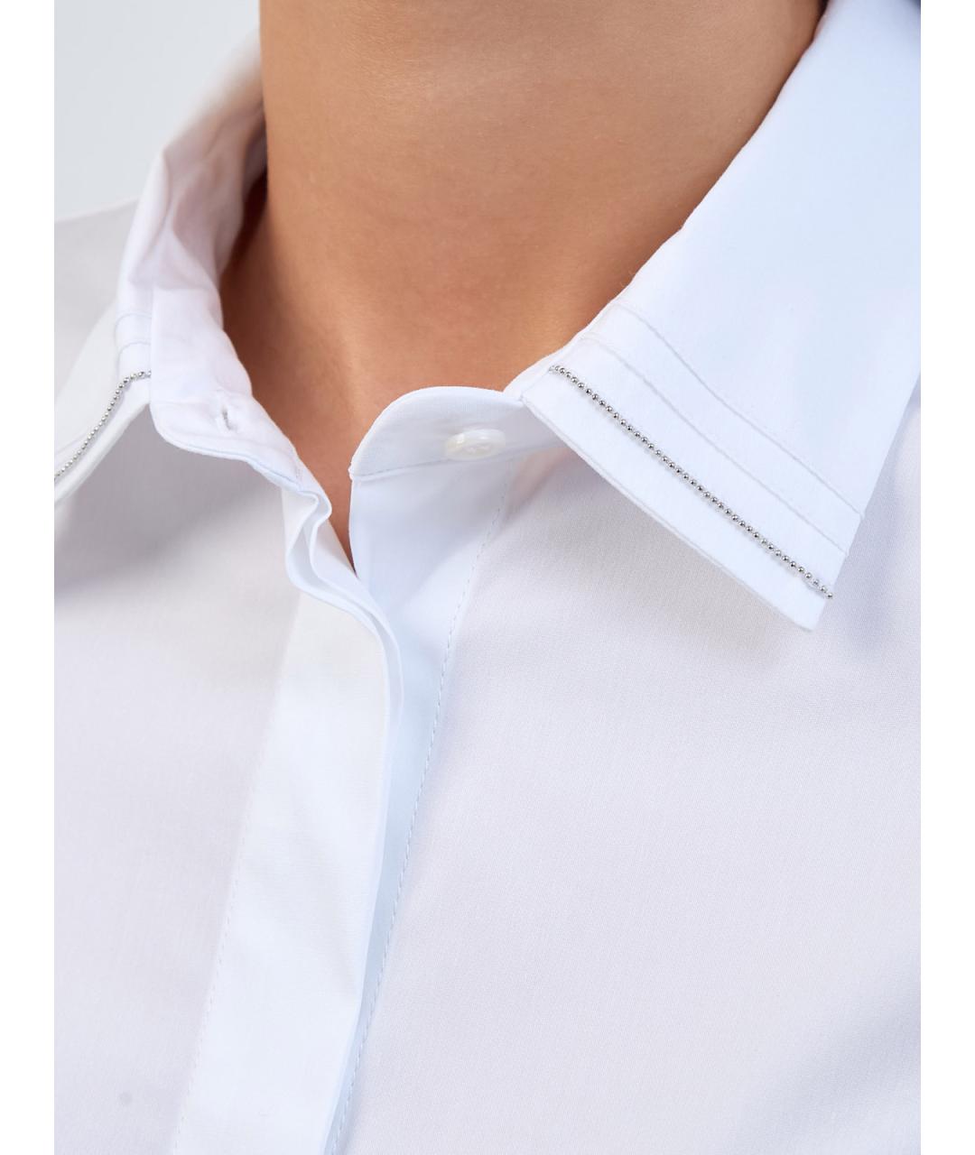 PESERICO Белая хлопковая рубашка, фото 5
