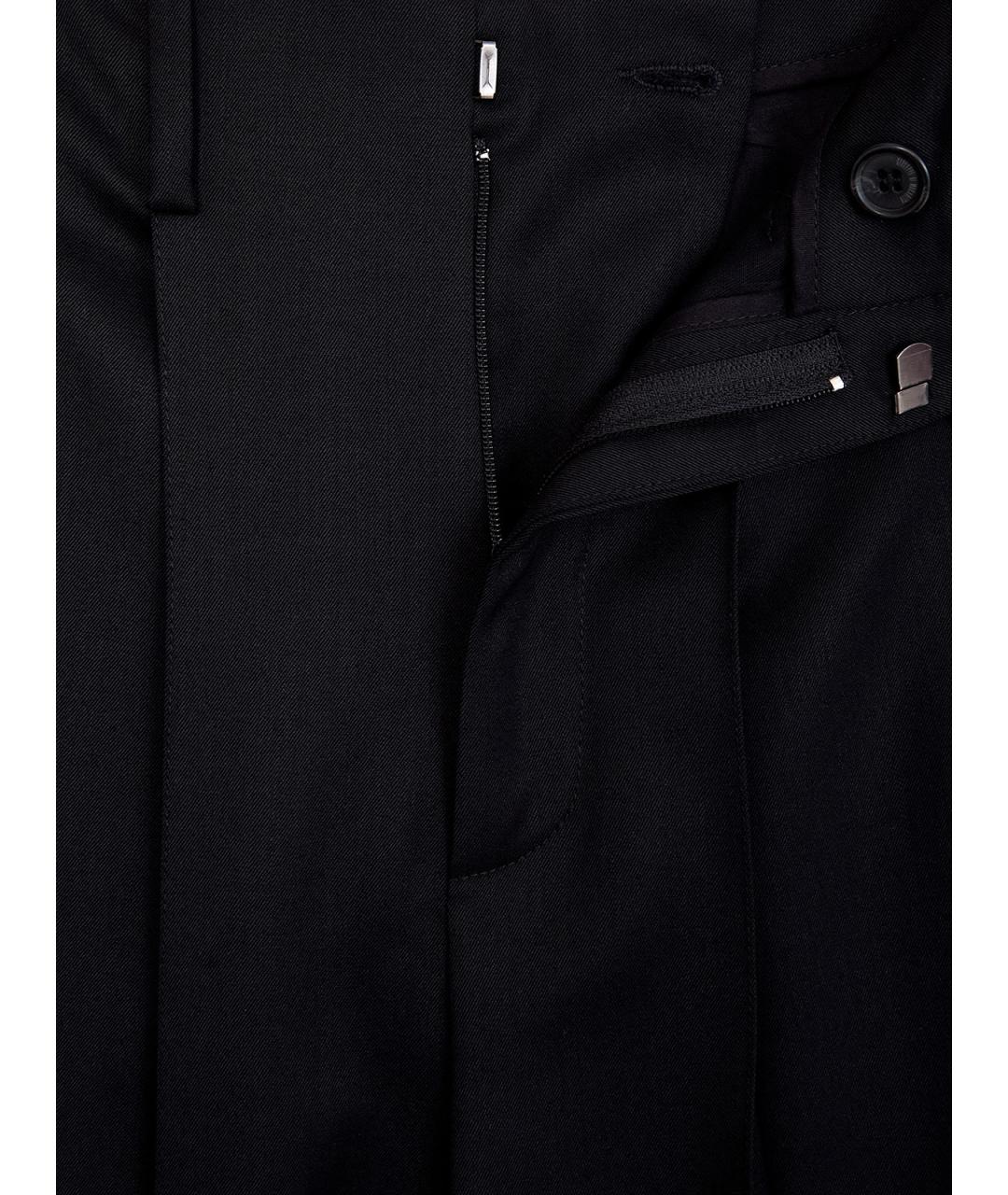 GIUSEPPE DI MORABITO Черные шерстяные брюки широкие, фото 6