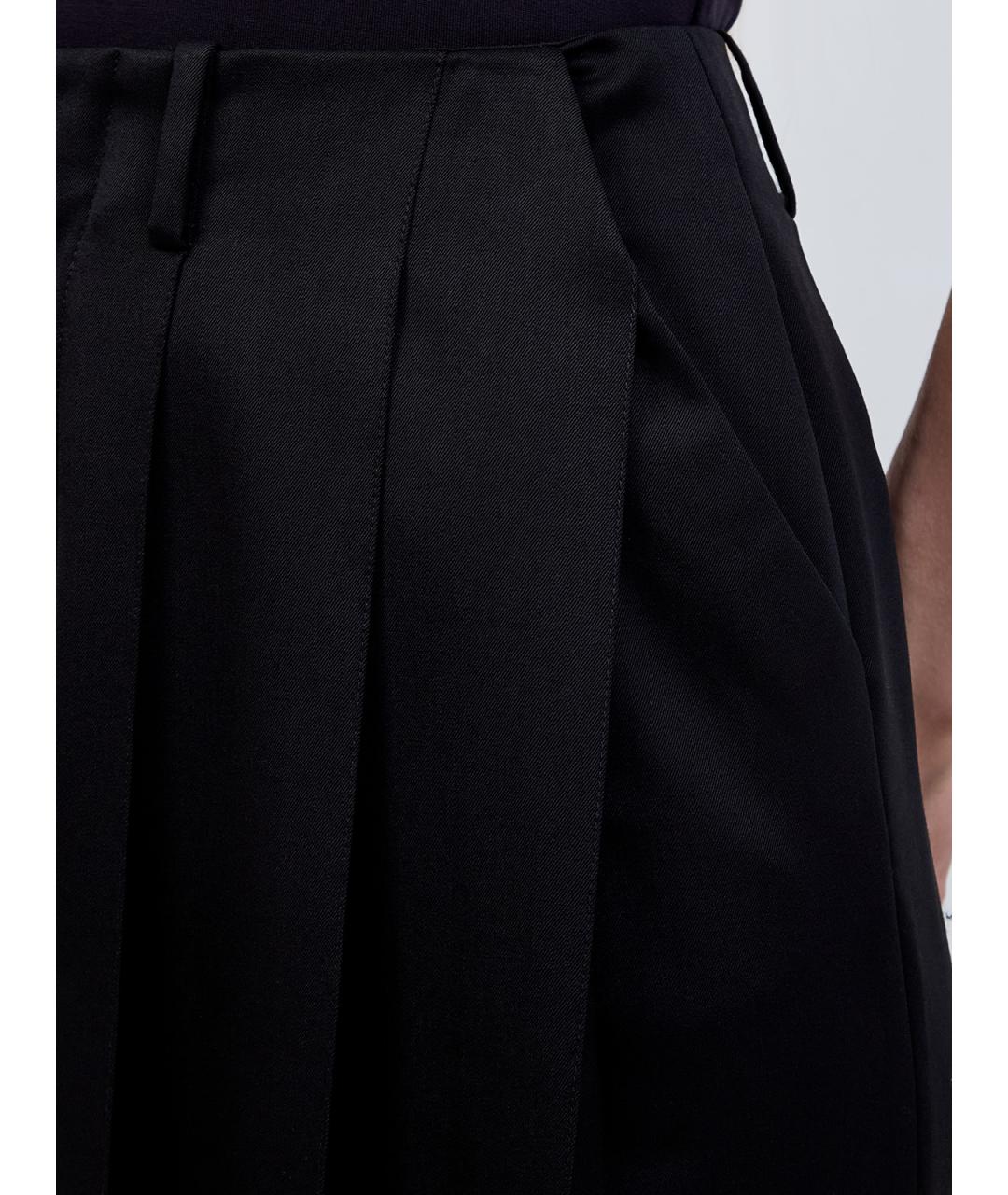 GIUSEPPE DI MORABITO Черные шерстяные брюки широкие, фото 5