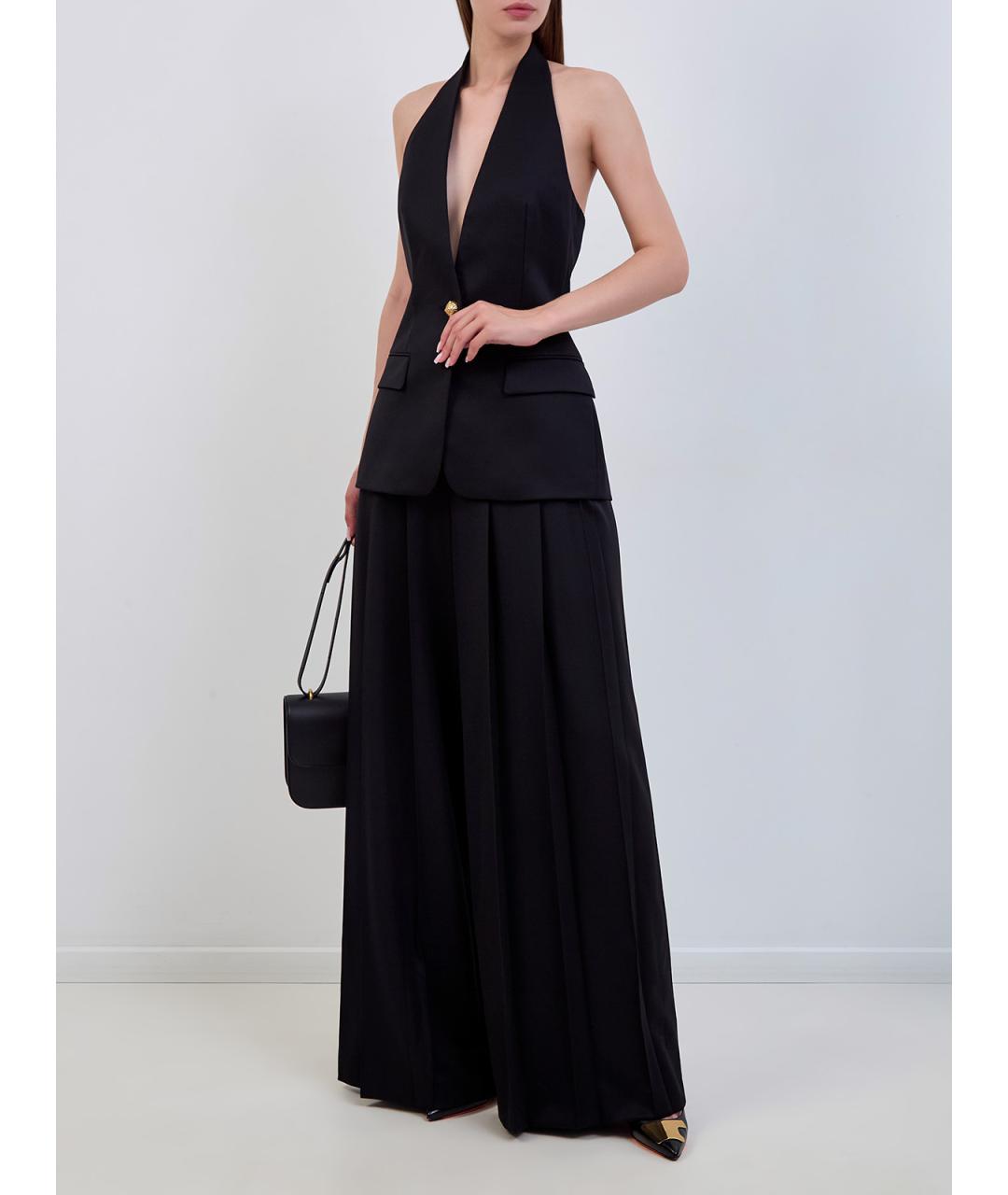 GIUSEPPE DI MORABITO Черные шерстяные брюки широкие, фото 2