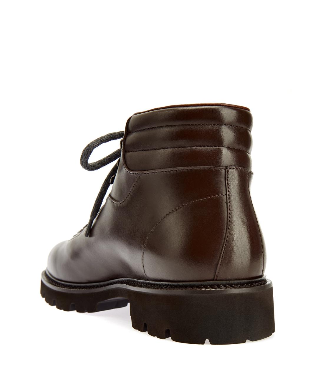 PESERICO Коричневые кожаные высокие ботинки, фото 4